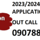 2023/2024 Application Form For 2023/2024 Application Form For School of Nursing (SON), Gombe  out ca