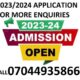 School of Psychiatric Nursing, Uselu. Admission Form for 2023/2024 Session is out call Admin officer